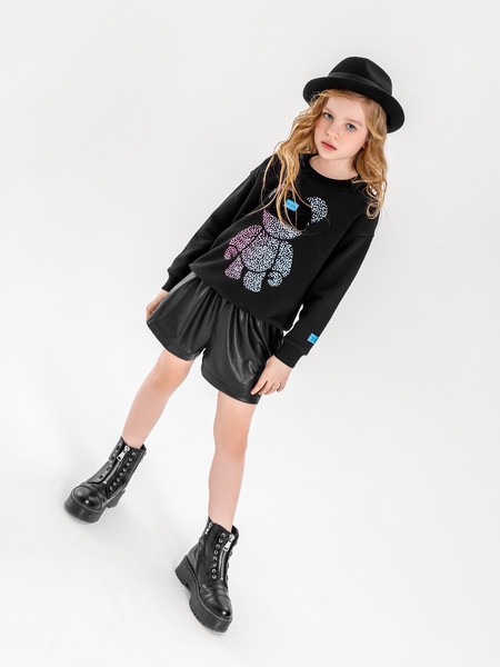 Изображение товара Свитшот детский Amarobaby Electric Bear / AB-OD22-EB28/09-146 (черный, р.146)