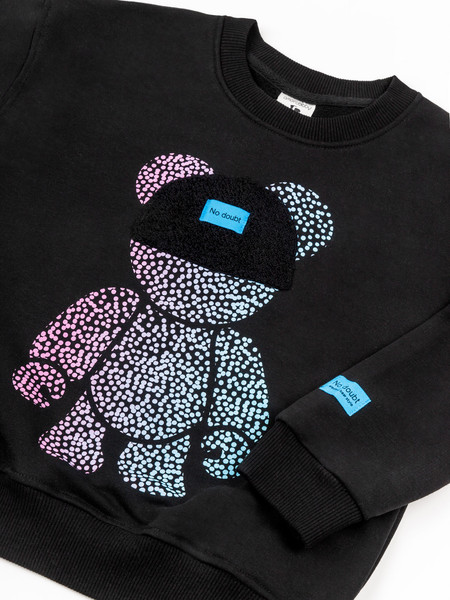 Изображение товара Свитшот детский Amarobaby Electric Bear / AB-OD22-EB28/09-146 (черный, р.146)