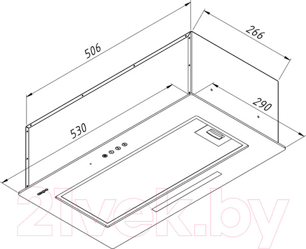 Изображение товара Вытяжка скрытая Akpo Mio 60 WK-11 (черный)