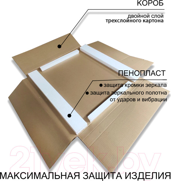 Изображение товара Зеркало Пекам Marta 80x100 / marta-80x100B (с подсветкой,с бесконтактным сенсором)