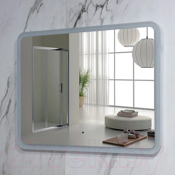 Изображение товара Зеркало Пекам Marta 120x80 / marta-120x80B (с подсветкой,с бесконтактным сенсором)