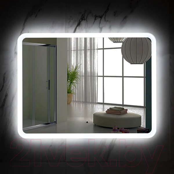 Изображение товара Зеркало Пекам Marta 120x80 / marta-120x80B (с подсветкой,с бесконтактным сенсором)