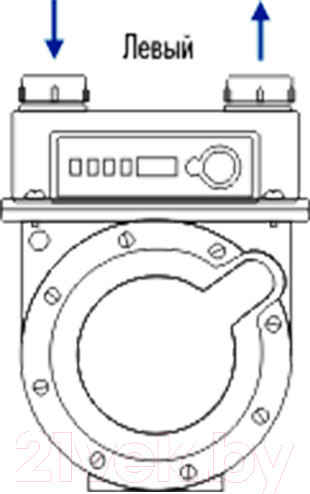 Изображение товара Счетчик газа бытовой БелОМО СГД G2.5 / 8072-23 (левый)