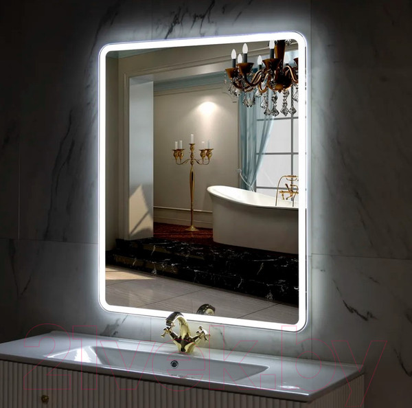 Изображение товара Зеркало Пекам Marta 1 50x80 / marta1-50x80B (с подсветкой,с бесконтактным сенсором)