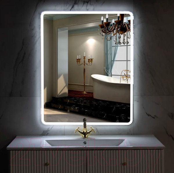 Изображение товара Зеркало Пекам Marta 1 60x80 / marta1-60x80B (с подсветкой,с бесконтактным сенсором)