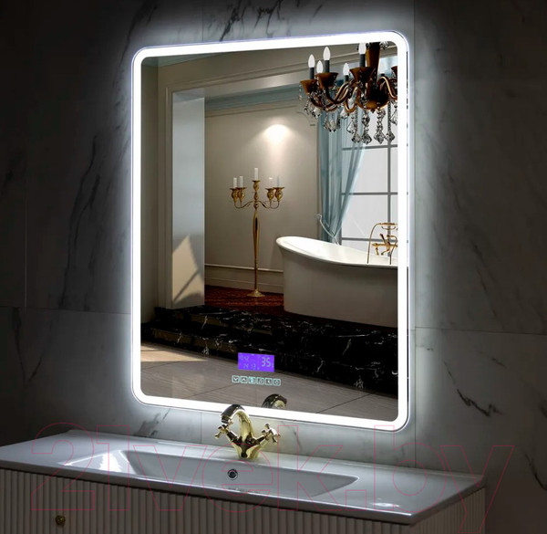 Изображение товара Зеркало Пекам Marta 1 60x80 / marta1-60x80M (с подсветкой,с многофункциональной панелью)