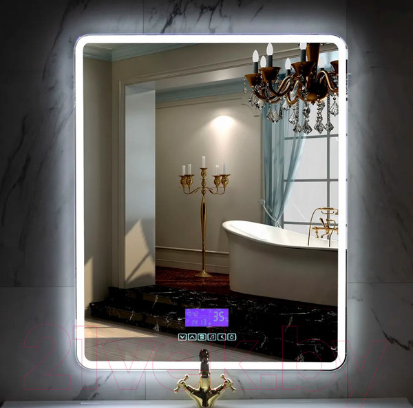 Изображение товара Зеркало Пекам Marta 1 60x80 / marta1-60x80M (с подсветкой,с многофункциональной панелью)