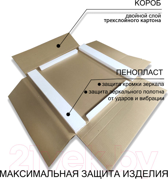 Изображение товара Зеркало Пекам Marta 1 70x80 / marta1-70x80B (с подсветкой,с бесконтактным сенсором)