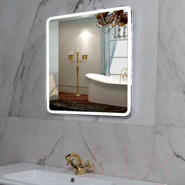 Изображение товара Зеркало Пекам Marta 1 70x80 / marta1-70x80B (с подсветкой,с бесконтактным сенсором)