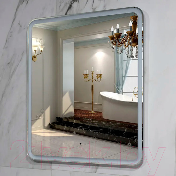 Изображение товара Зеркало Пекам Marta 1 70x80 / marta1-70x80B (с подсветкой,с бесконтактным сенсором)