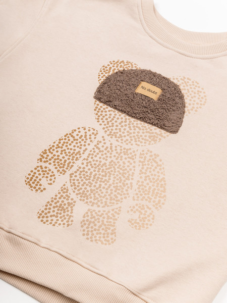Изображение товара Свитшот детский Amarobaby Electric Bear / AB-OD22-EB28/03-134 (бежевый, р.134)