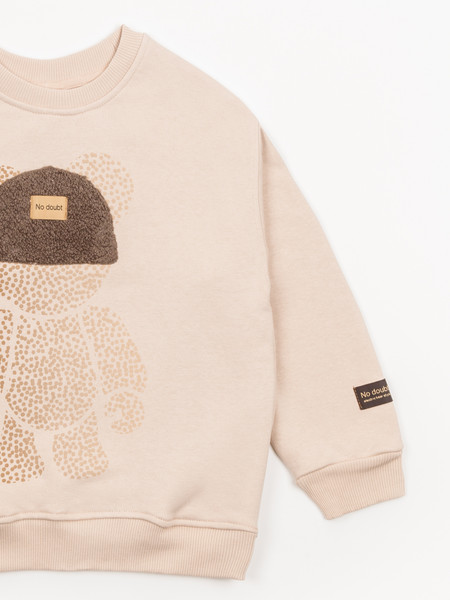 Изображение товара Свитшот детский Amarobaby Electric Bear / AB-OD22-EB28/03-140 (бежевый, р.140)