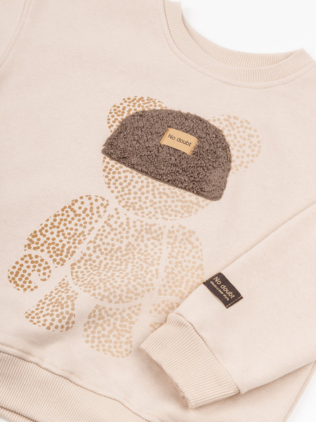 Изображение товара Свитшот детский Amarobaby Electric Bear / AB-OD22-EB28/03-140 (бежевый, р.140)