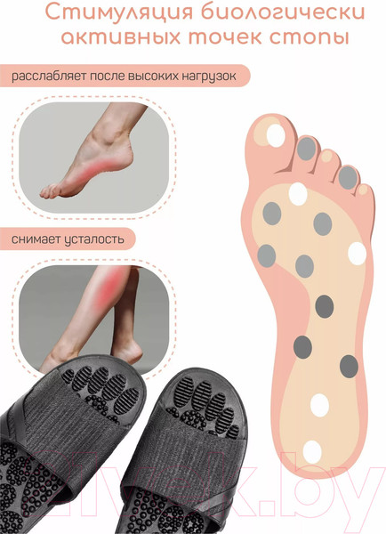 Изображение товара Тапочки домашние Amaro Home Relax Step Открытый нос / HOME-4019RS-Bl-38 (р.38-39, черный)