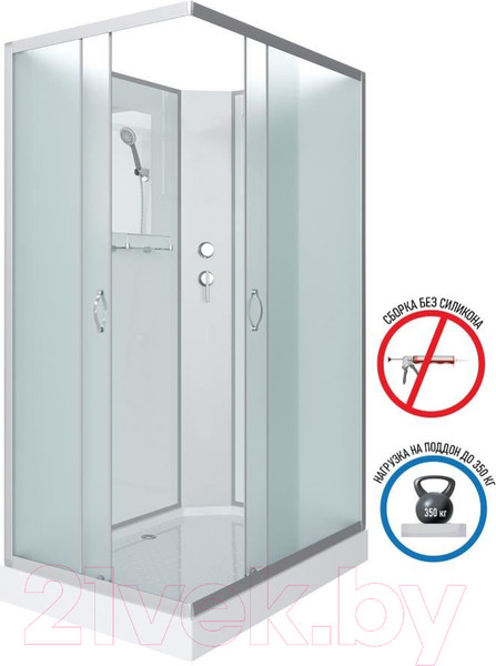 Изображение товара Душевая кабина Niagara NG-43295-14QBK 120x90 (матовое стекло)