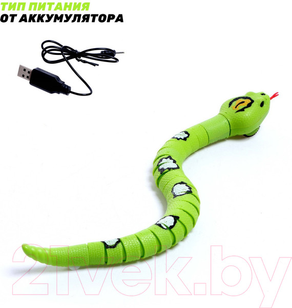 Изображение товара Радиоуправляемая игрушка Sima-Land Змея Джунгли / 7137054 (зеленый)