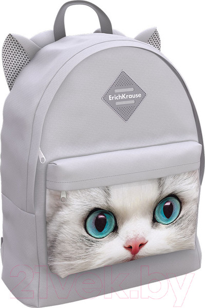 Изображение товара Школьный рюкзак Erich Krause EasyLine Animals 17L White Cat / 57281
