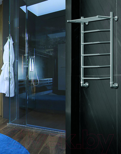 Изображение товара Полотенцесушитель водяной GRANULA Трапеция 50x80 с полкой (нижнее подключение)