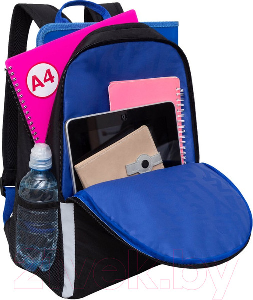 Изображение товара Школьный рюкзак Grizzly RB-351-7 (черный/синий)