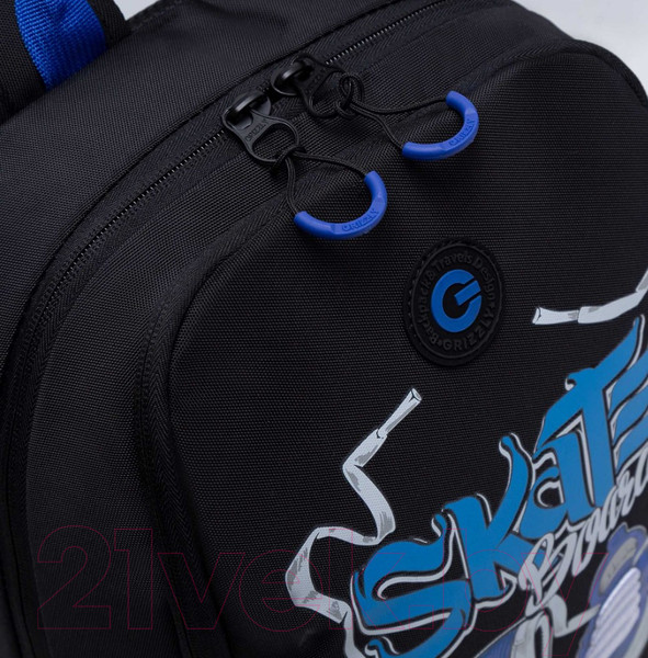 Изображение товара Школьный рюкзак Grizzly RB-351-7 (черный/синий)