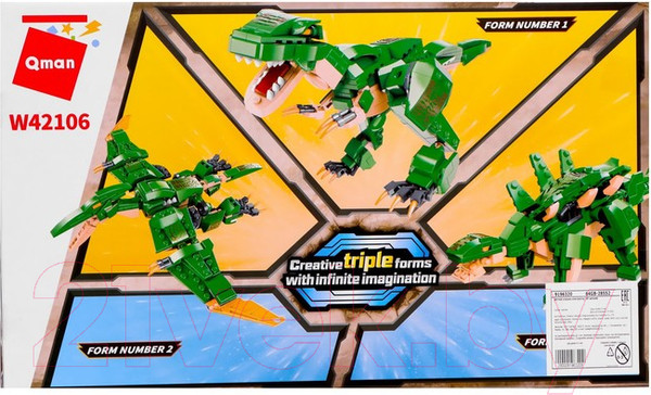 Изображение товара Конструктор Qman Трансформер Динозавр / 9196320
