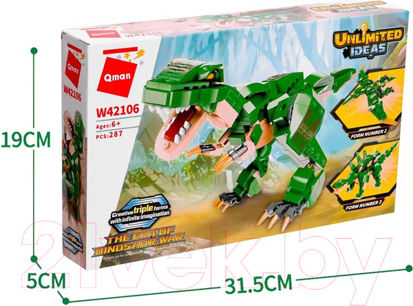 Изображение товара Конструктор Qman Трансформер Динозавр / 9196320