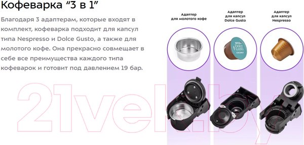 Изображение товара Кофемашина Kitfort KT-7107