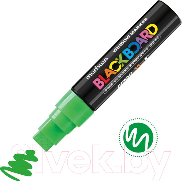 Изображение товара Маркер меловой MunHwa Black Board Jumbo / JBM15-04 (зеленый)