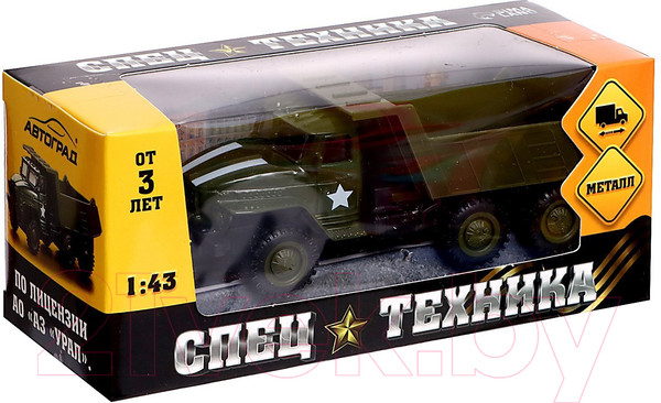 Изображение товара Самосвал игрушечный Автоград Грузовик УРАЛ Армия / 9123794 (зеленый)