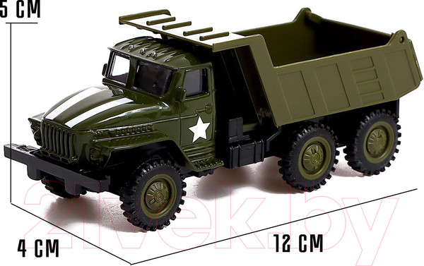 Изображение товара Самосвал игрушечный Автоград Грузовик УРАЛ Армия / 9123794 (зеленый)