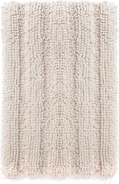 Изображение товара Набор ковриков для ванной и туалета Home One Chenille U-shape / 410405 (50х80/50х60, молочный)