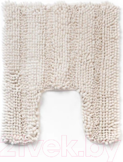 Изображение товара Набор ковриков для ванной и туалета Home One Chenille U-shape / 410405 (50х80/50х60, молочный)