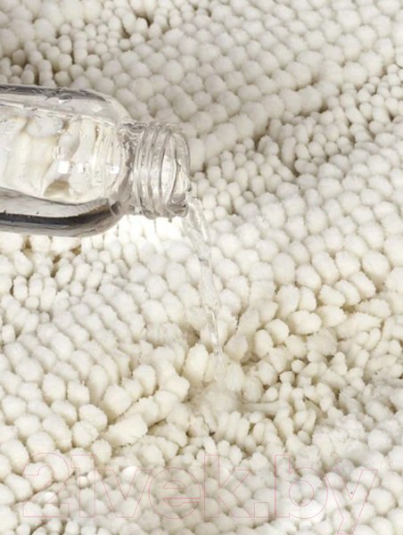 Изображение товара Набор ковриков для ванной и туалета Home One Chenille U-shape / 410405 (50х80/50х60, молочный)