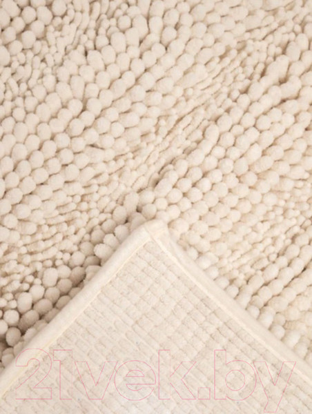 Изображение товара Набор ковриков для ванной и туалета Home One Chenille U-shape / 410405 (50х80/50х60, молочный)