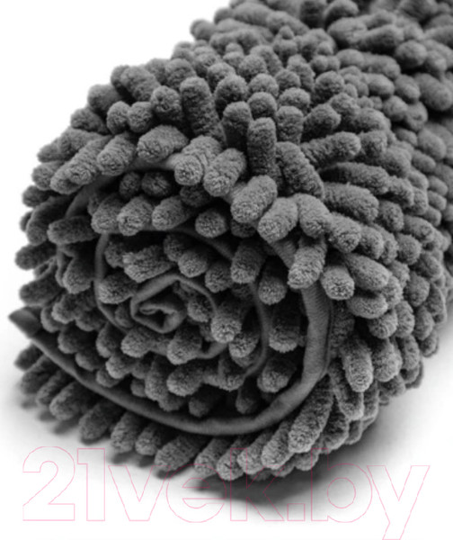 Изображение товара Набор ковриков для ванной и туалета Home One Chenille U-shape / 410403 (50х80/50х60, серый)