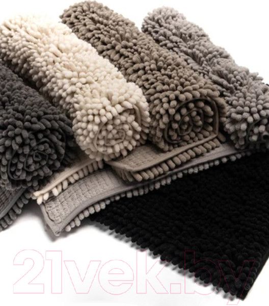 Изображение товара Набор ковриков для ванной и туалета Home One Chenille U-shape / 410405 (50х80/50х60, молочный)