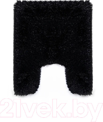Изображение товара Набор ковриков для ванной и туалета Home One Shaggy U-shape / 410408 (50х80/50х60, черный)
