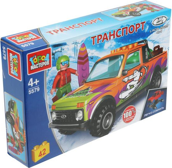 Изображение товара Конструктор Город мастеров Lada 4x4 Pickup / 5579-KK (42эл)