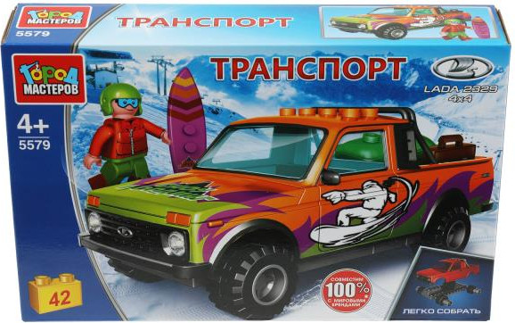 Изображение товара Конструктор Город мастеров Lada 4x4 Pickup / 5579-KK (42эл)