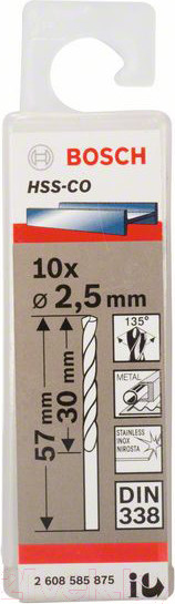 Изображение товара Набор сверл Bosch 2.608.585.875 (10шт)