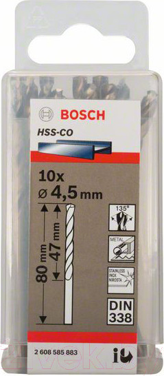 Изображение товара Набор сверл Bosch 2.608.585.883 (10шт)