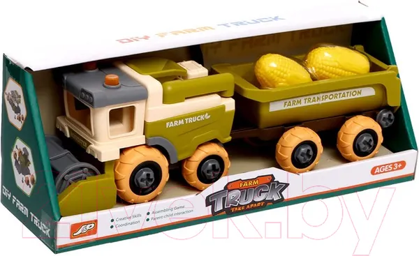 Изображение товара Игрушка-конструктор Sima-Land Комбайн с прицепом / 9279089