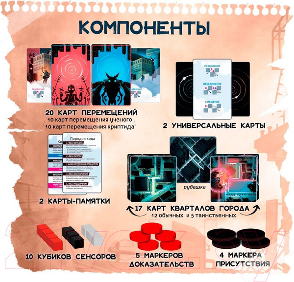 Изображение товара Настольная игра Фабрика Игр Криптид. Городские легенды / 17064f