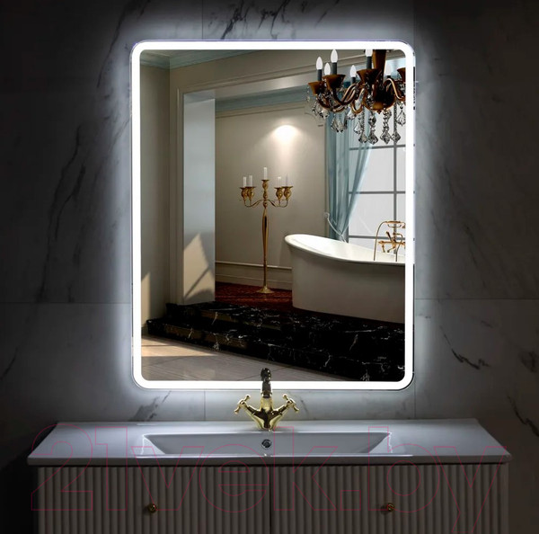 Изображение товара Зеркало Пекам Marta 1 80x100 / marta1-80x100B (с подсветкой, с бесконтактным сенсором)