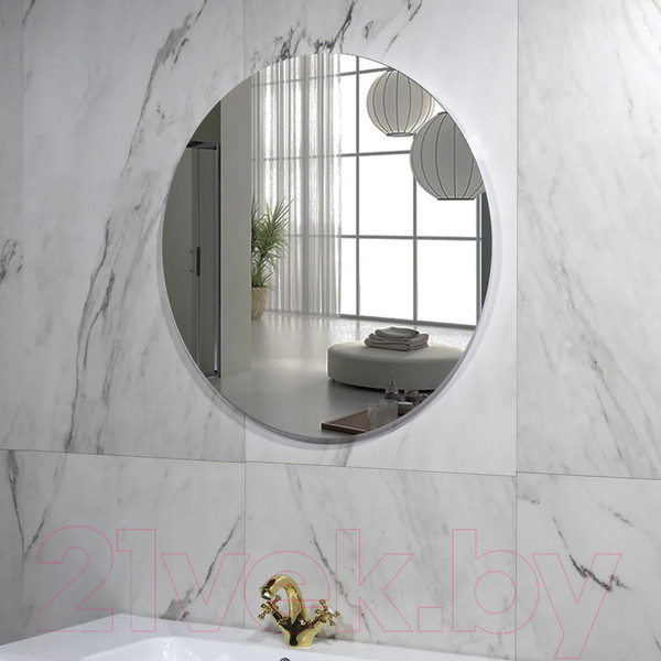 Изображение товара Зеркало Пекам Ring Fly 70x70 / RingFly-70x70B (с подсветкой, с бесконтактным сенсором)