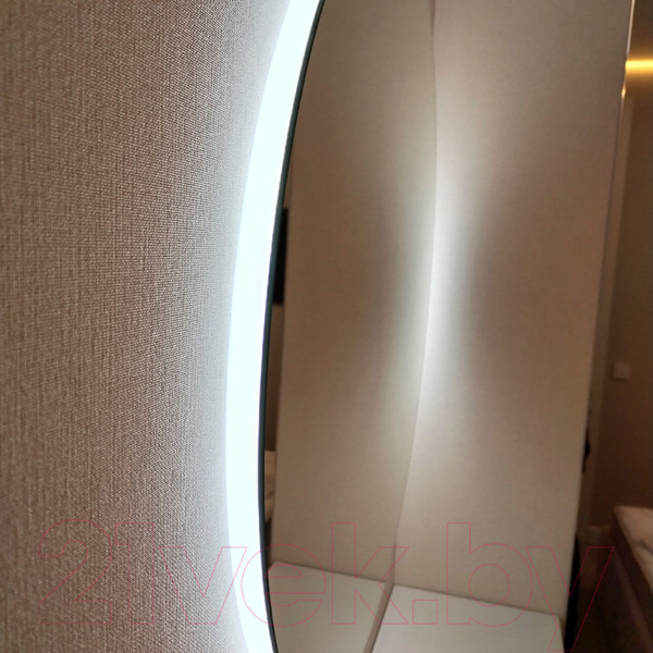 Изображение товара Зеркало Пекам Ring Fly 80x80 / RingFly-80x80B (с подсветкой, с бесконтактным сенсором)