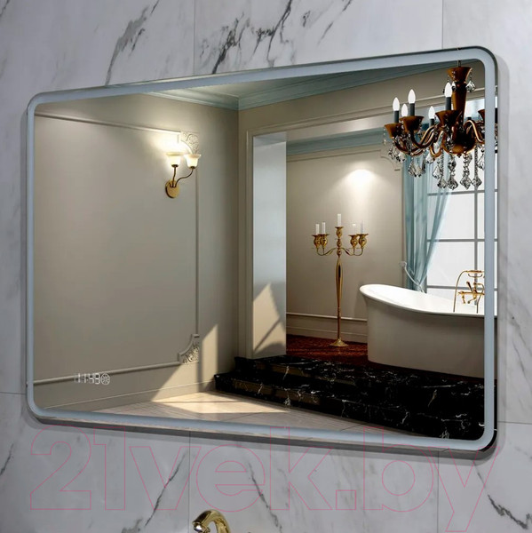 Изображение товара Зеркало Пекам Marta 1 110x80 / marta1-110x80 (с подсветкой, с с механической клавишей)