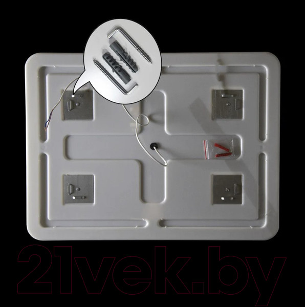 Изображение товара Зеркало Пекам Marta 1 110x80 / marta1-110x80 (с подсветкой, с с механической клавишей)