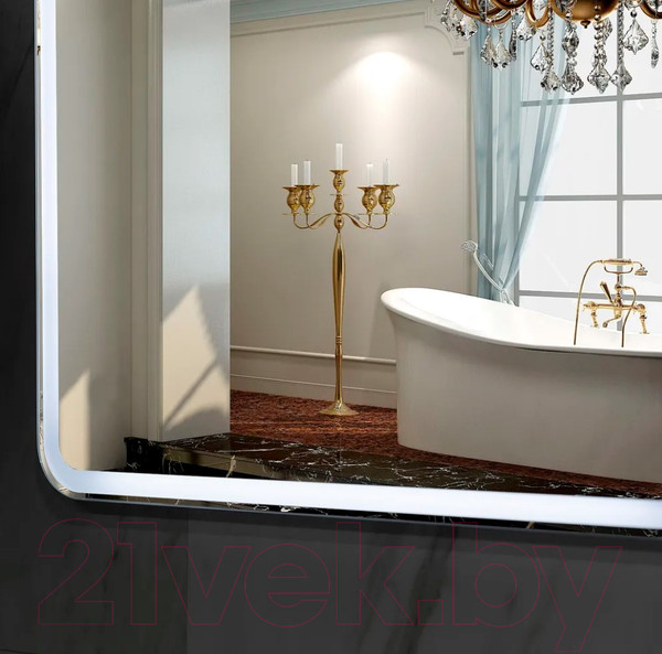 Изображение товара Зеркало Пекам Marta 1 110x80 / marta1-110x80 (с подсветкой, с с механической клавишей)