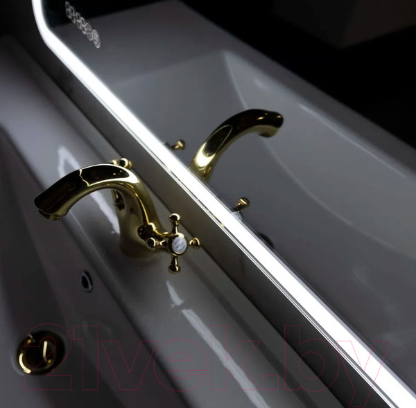 Изображение товара Зеркало Пекам Marta 1 80x110 / marta1-80x110spcl (с подсветкой, с двойным сенсором, подогрев, часы)